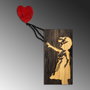 Wallity Banksy - 15-1 Accesorio de Pared Decorativo de Madera y Metal